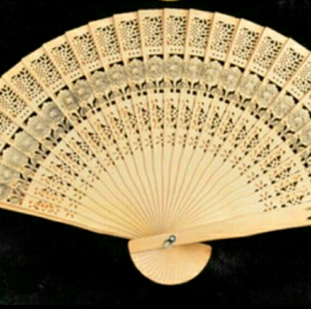 Handmade Oriental Wood Fan